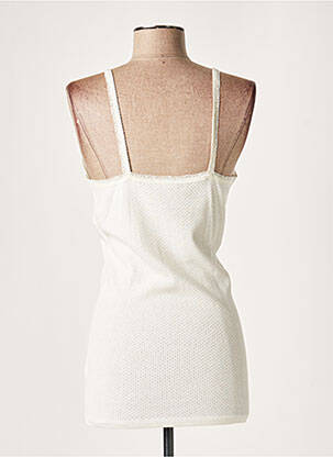 Top coupe cintrée fines bretelles beige LAUREN VIDAL femme