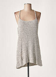 Tunique manches longues col rond gris LAUREN VIDAL femme
