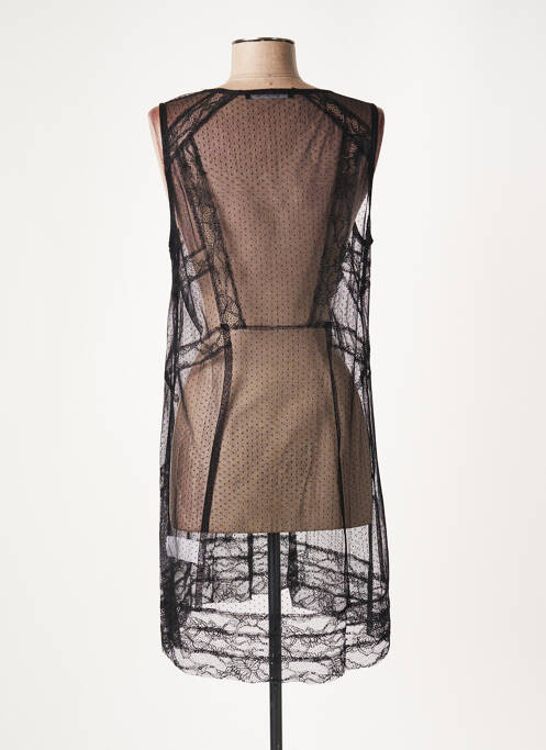 Robe mi-longue noir LAUREN VIDAL pour femme