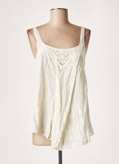 Top beige LAUREN VIDAL pour femme