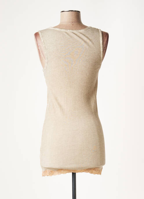 Tunique sans manche marron LAUREN VIDAL pour femme