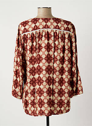 Blouse imprimé fantaisie manches 3/4 rouge LAUREN VIDAL femme