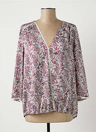 Blouse manches 3/4 manches 3/4 violet LAUREN VIDAL femme