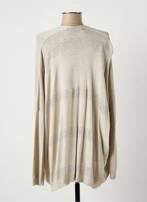 Pull coupe droite manches longues beige LAUREN VIDAL femme