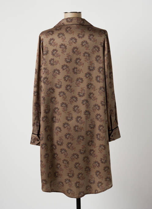 Robe mi-longue gris LAUREN VIDAL pour femme