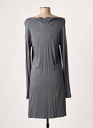 Robe mi-longue manches longues manches longues gris LAUREN VIDAL femme