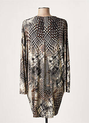 Robe courte manches longues manches longues gris LAUREN VIDAL femme