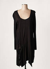 Robe courte manches longues manches longues noir LAUREN VIDAL femme