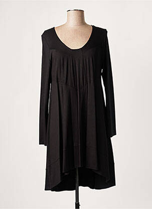 Robe courte manches longues manches longues noir LAUREN VIDAL femme