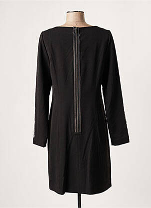 Robe mi-longue manches 3/4 manches 3/4 noir LAUREN VIDAL femme