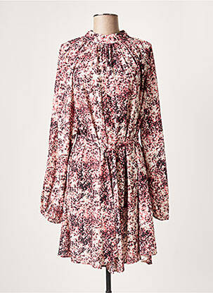 Robe mi-longue manches longues manches longues rouge LAUREN VIDAL femme
