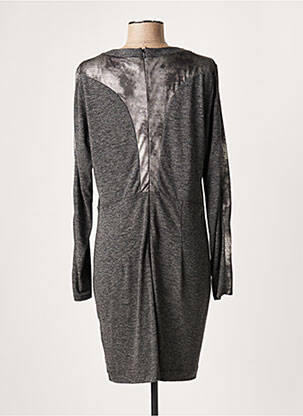Robe mi-longue manches longues manches longues gris LAUREN VIDAL femme