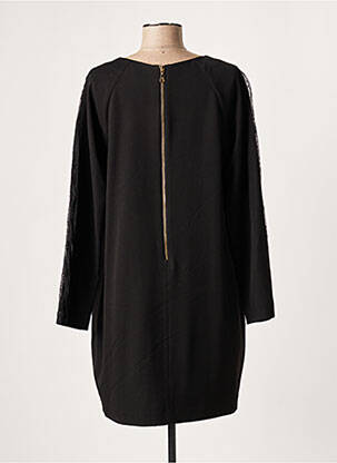 Robe courte fermeture zippée au dos manches longues noir LAUREN VIDAL femme