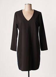 Robe courte manches 3/4 manches 3/4 noir LAUREN VIDAL femme