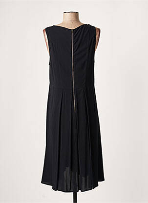 Robe mi-longue coupe fluide sans manche noir LAUREN VIDAL femme