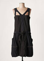 Robe mi-longue sans manche sans manche noir LAUREN VIDAL femme