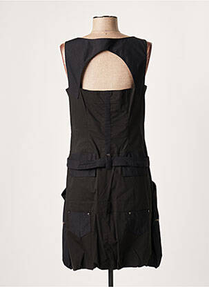 Robe mi-longue sans manche sans manche noir LAUREN VIDAL femme