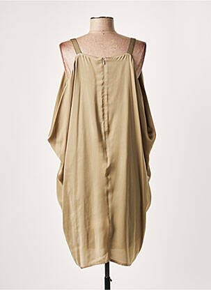 Robe mi-longue coupe fluide fines bretelles vert LAUREN VIDAL femme