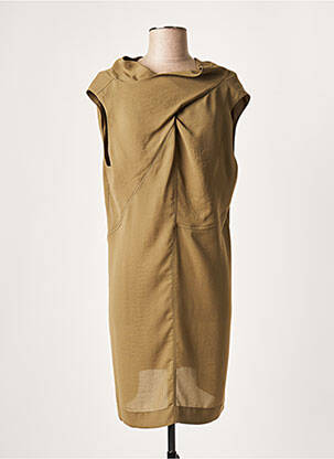 Robe courte manches courtes manches courtes vert LAUREN VIDAL femme