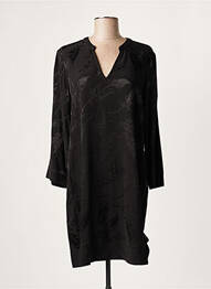 Robe courte manches 3/4 manches 3/4 noir LAUREN VIDAL femme