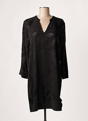 Robe courte manches 3/4 manches 3/4 noir LAUREN VIDAL femme
