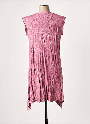 Robe courte manches courtes manches courtes rose LAUREN VIDAL femme