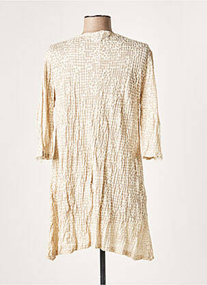 Veste casual col rond beige LAUREN VIDAL femme