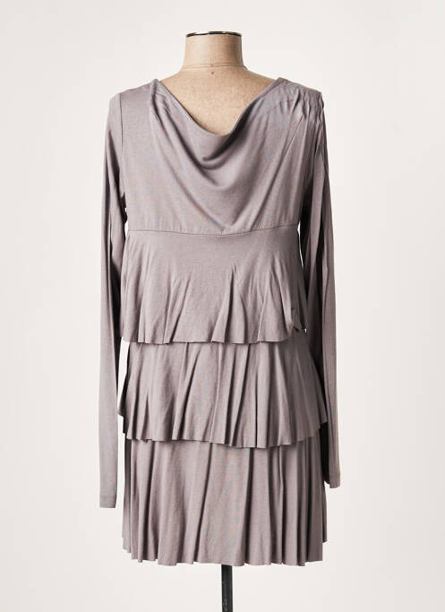 Robe courte gris LAUREN VIDAL pour femme