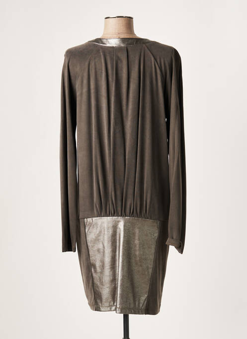 Robe courte marron LAUREN VIDAL pour femme