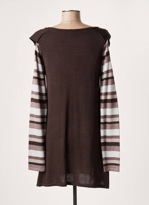 Robe courte marron LAUREN VIDAL pour femme