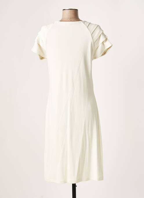 Robe mi-longue beige LAUREN VIDAL pour femme