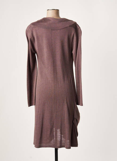 Robe mi-longue gris LAUREN VIDAL pour femme