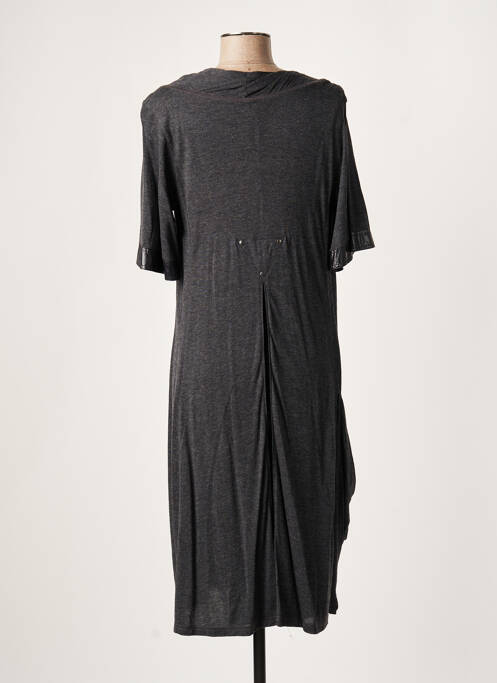Robe mi-longue gris LAUREN VIDAL pour femme