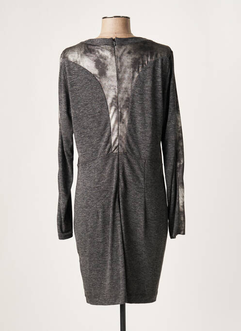 Robe mi-longue gris LAUREN VIDAL pour femme