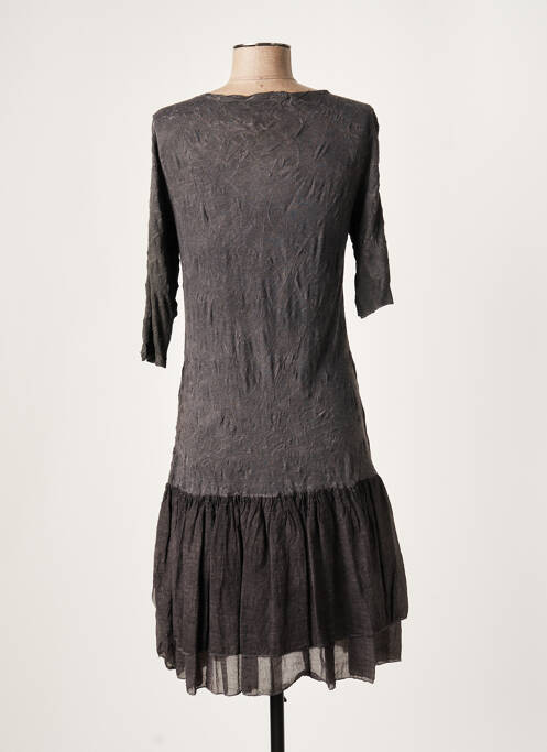 Robe mi-longue gris LAUREN VIDAL pour femme