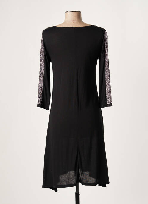 Robe mi-longue noir LAUREN VIDAL pour femme