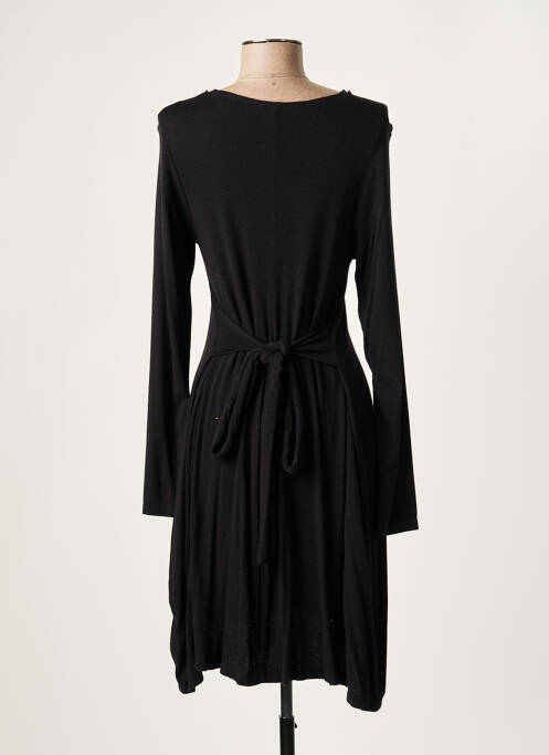 Robe mi-longue noir LAUREN VIDAL pour femme