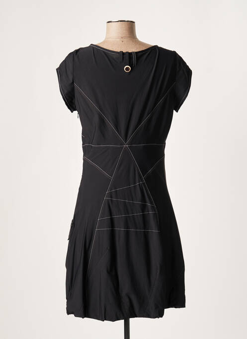 Robe mi-longue noir LAUREN VIDAL pour femme