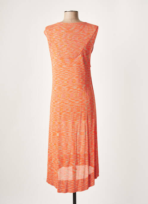 Robe mi-longue orange LAUREN VIDAL pour femme