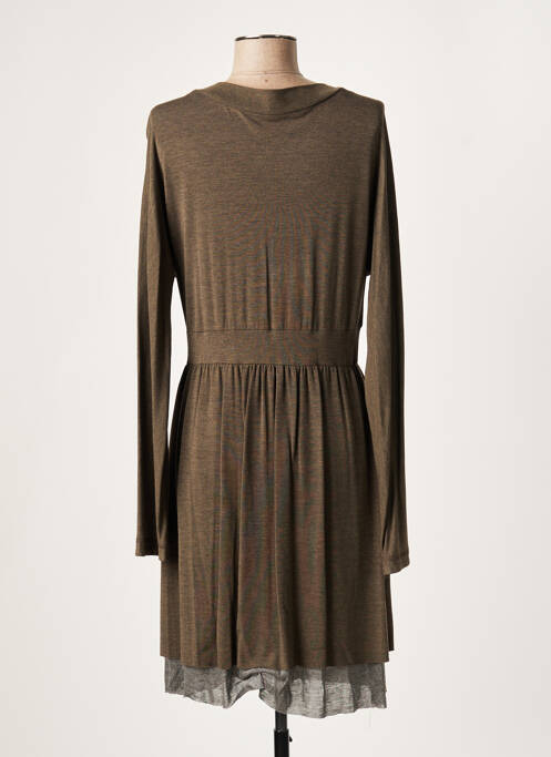 Robe mi-longue vert LAUREN VIDAL pour femme