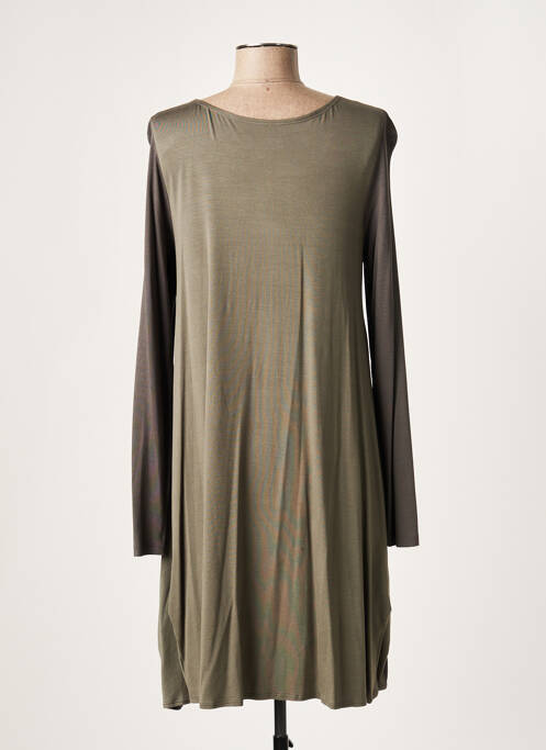 Robe mi-longue vert LAUREN VIDAL pour femme