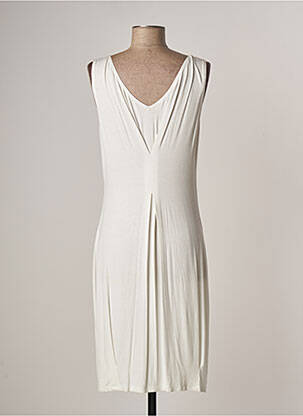 Robe mi-longue sans manche sans manche blanc LAUREN VIDAL femme