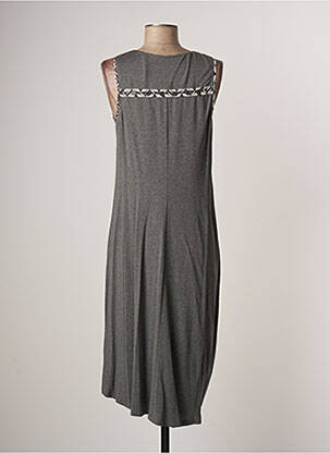 Robe mi-longue sans manche sans manche gris LAUREN VIDAL femme