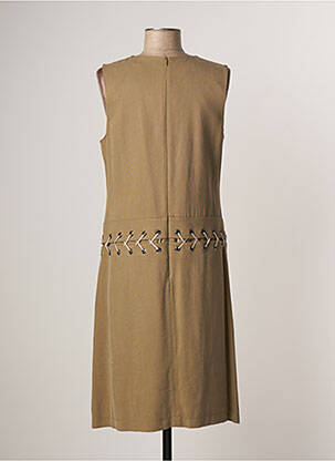 Robe mi-longue sans manche sans manche beige LAUREN VIDAL femme