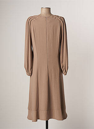 Robe mi-longue manches longues manches longues violet LAUREN VIDAL femme