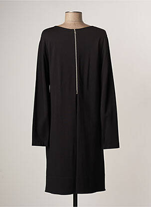 Robe mi-longue manches longues manches longues noir LAUREN VIDAL femme