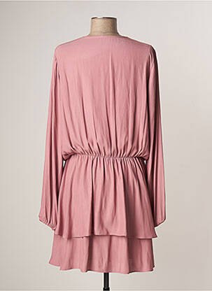 Robe courte manches longues manches longues rose LAUREN VIDAL femme