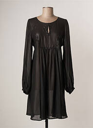 Robe courte manches longues manches longues noir LAUREN VIDAL femme