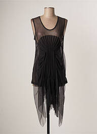 Tunique sans manche col rond noir LAUREN VIDAL femme