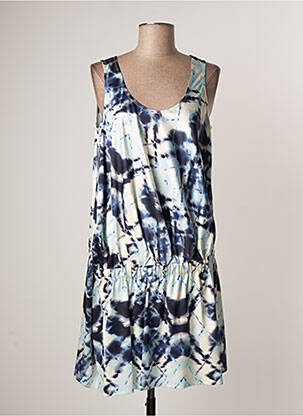Robe courte sans manche sans manche bleu LAUREN VIDAL femme